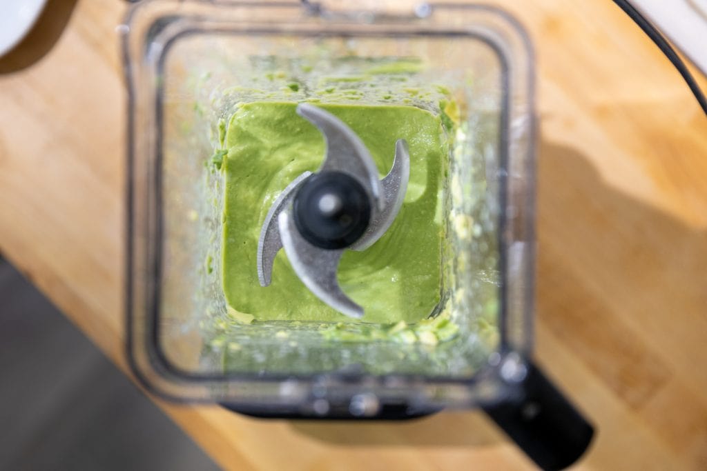 blended avocado puree